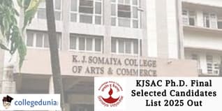 KJSAC Ph.D. Final Selected Candidates List 2025 Out; Report on February 22